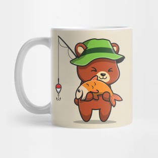 Cute Bear Fishing Mug